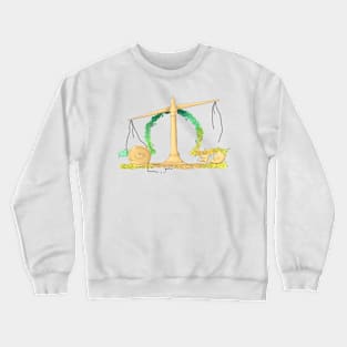 Libra Scales - Black Outline Crewneck Sweatshirt